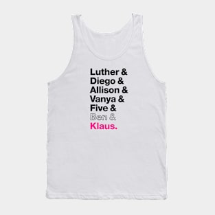 The Members of the Umbrella Academy - Black, Clear, Pink Tank Top